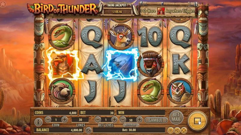 Bird of Thunder slot machines online. 