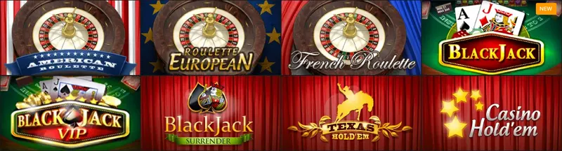 Free table games at the Golden Star casino. 